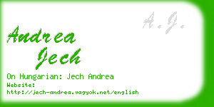 andrea jech business card